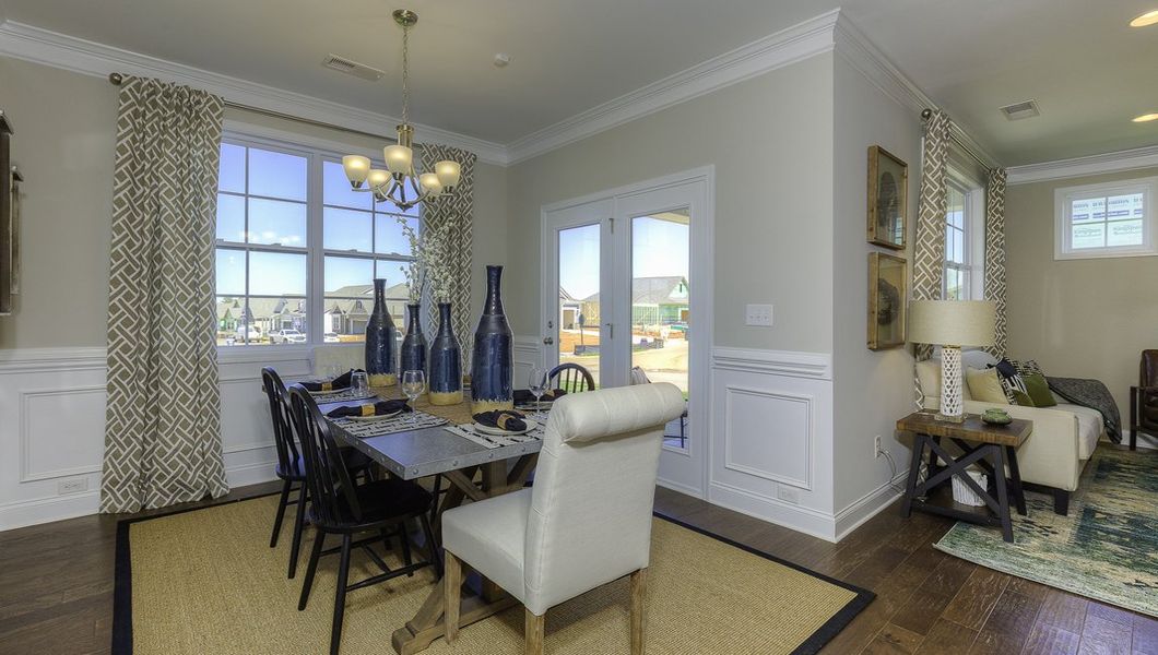 Furnished interior view inside a new home in Reserve at Tap Root Farms, Fletcher (Image 15). Furnished interior view inside a new home in Reserve at Tap Root Farms, Fletcher (Image 15).
