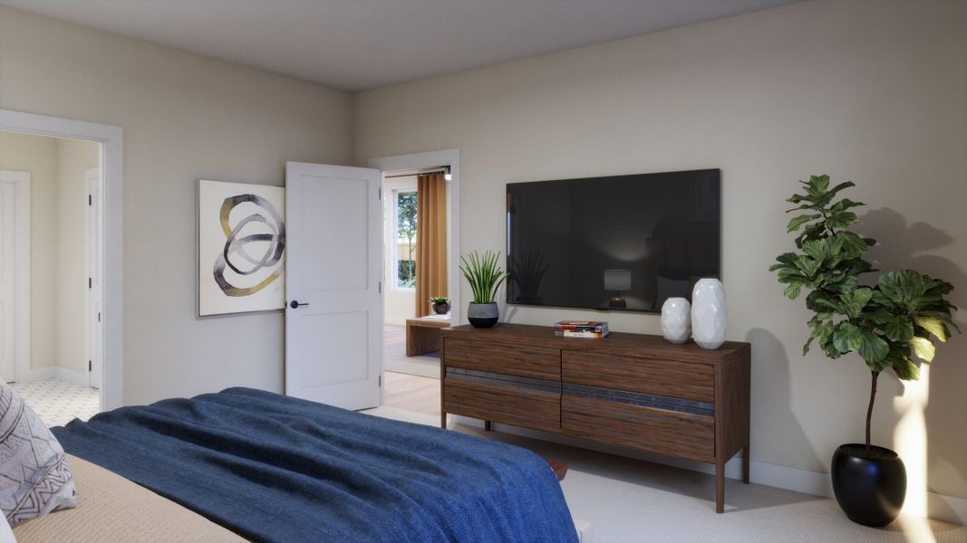 Furnished interior view inside a new home in Lariat, Liberty Hill (Image 9).