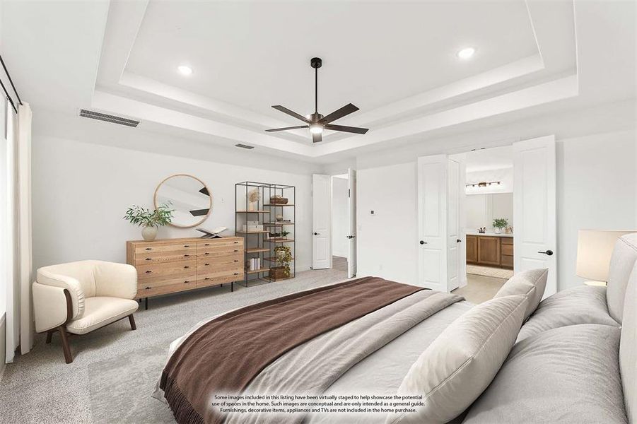 Furnished interior view inside a new home in Stone River Glen, Royse City (Image 20).