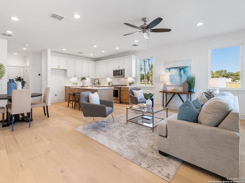 Furnished interior view inside a new home in Victoria Commons, San Antonio (Image 35).