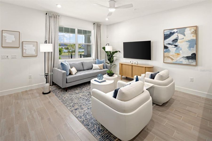 Furnished interior view inside a new home in Gardenia Reserve, Apopka (Image 8). Furnished interior view inside a new home in Gardenia Reserve, Apopka (Image 8).
