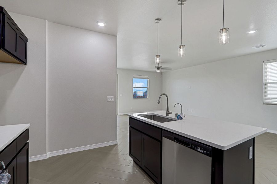 Furnished interior view inside a new home in Emerald Estates, Horizon City (Image 6). Furnished interior view inside a new home in Emerald Estates, Horizon City (Image 6).