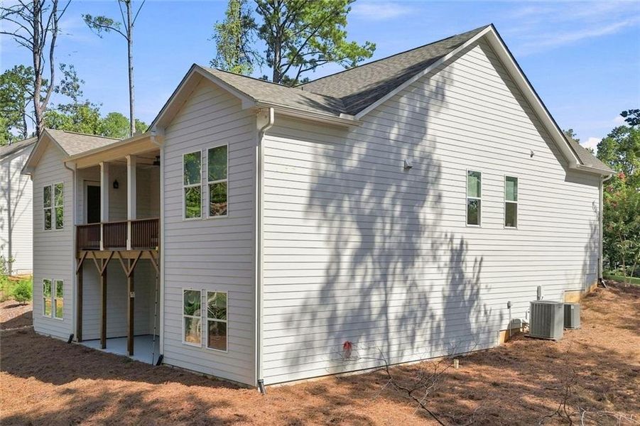 Exterior details and patio area of a home in , Ellijay (Image 28).