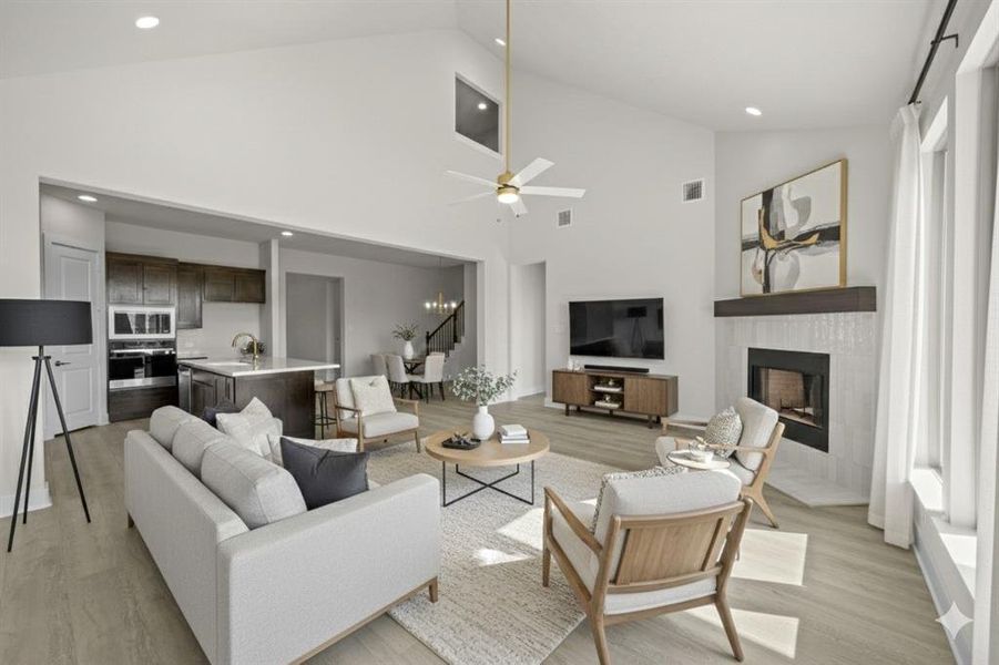 Virtually Staged Living Room