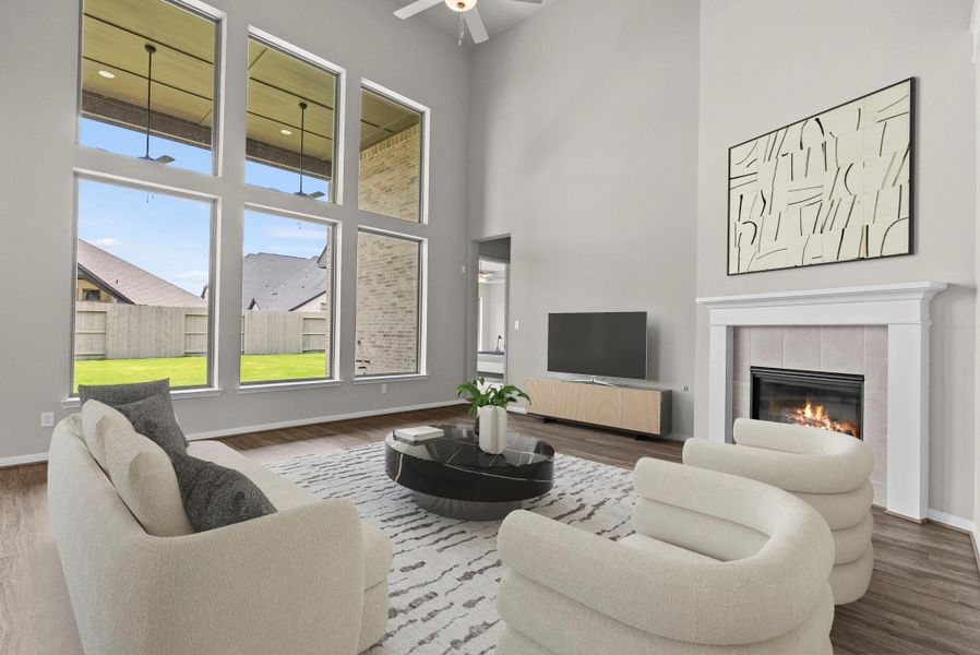 Furnished interior view inside a new home in Pomona, Manvel (Image 13).