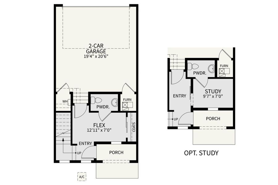2D floor plan layout for the Antora by Brightland Homes in Dillon Pointe - Skyview, Broomfield, CO (Image 3). 2D floor plan layout for the Antora by Brightland Homes in Dillon Pointe - Skyview, Broomfield, CO (Image 3).