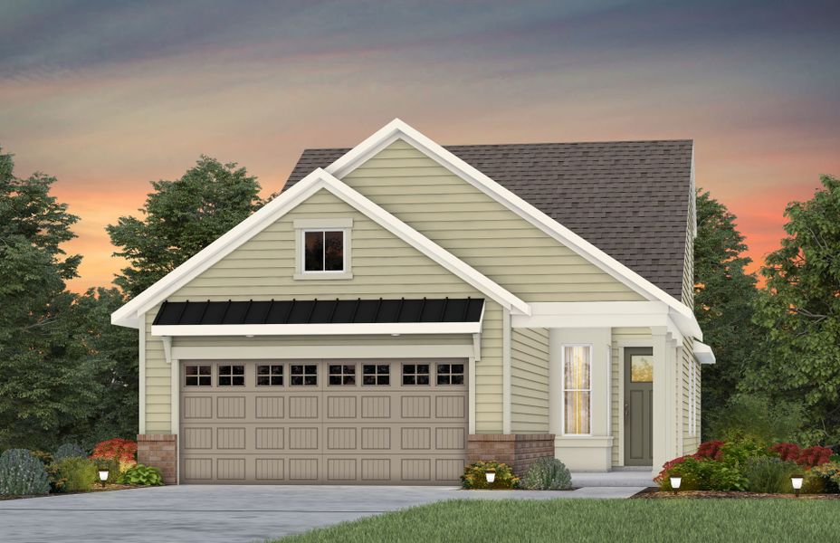 Representative exterior photo of a completed home built from the Compass by Del Webb in Del Webb Carolina Ridge, Midland, NC (Image 30).