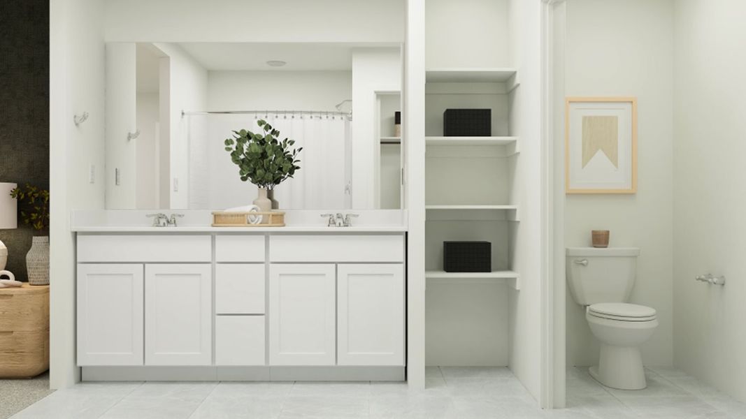 Representative furnished interior of a home built from the Solana Plan 3078 by Lennar in Ventana Ranch: Crest, Buckeye (Image 27). Representative furnished interior of a home built from the Solana Plan 3078 by Lennar in Ventana Ranch: Crest, Buckeye (Image 27).