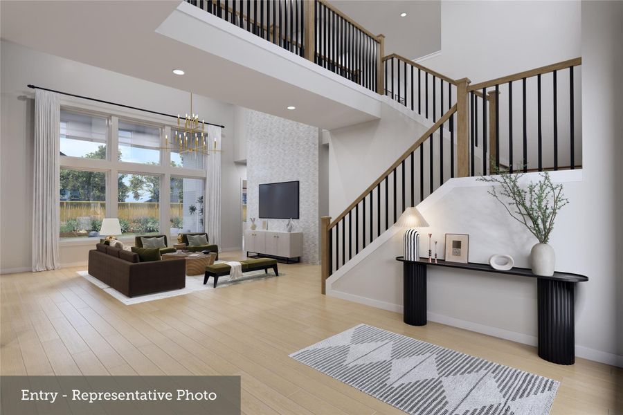 Furnished interior view inside a new home in The Woodlands Hills - Premier Collection, Willis (Image 6).