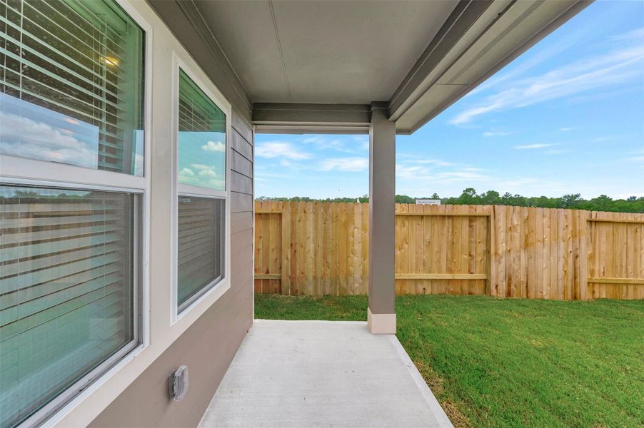Enjoy the outdoors on the covered patio
