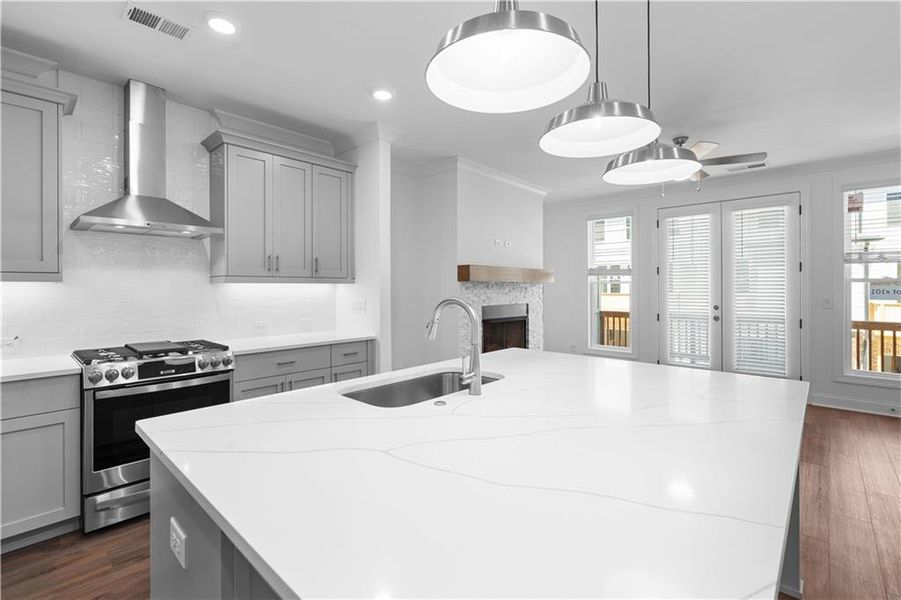 Furnished interior view inside a new home in Evanshire Townhomes, Duluth (Image 7).