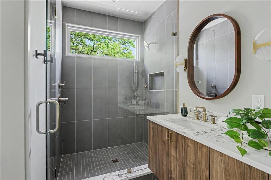 Furnished interior view inside a new home in , Atlanta (Image 17).