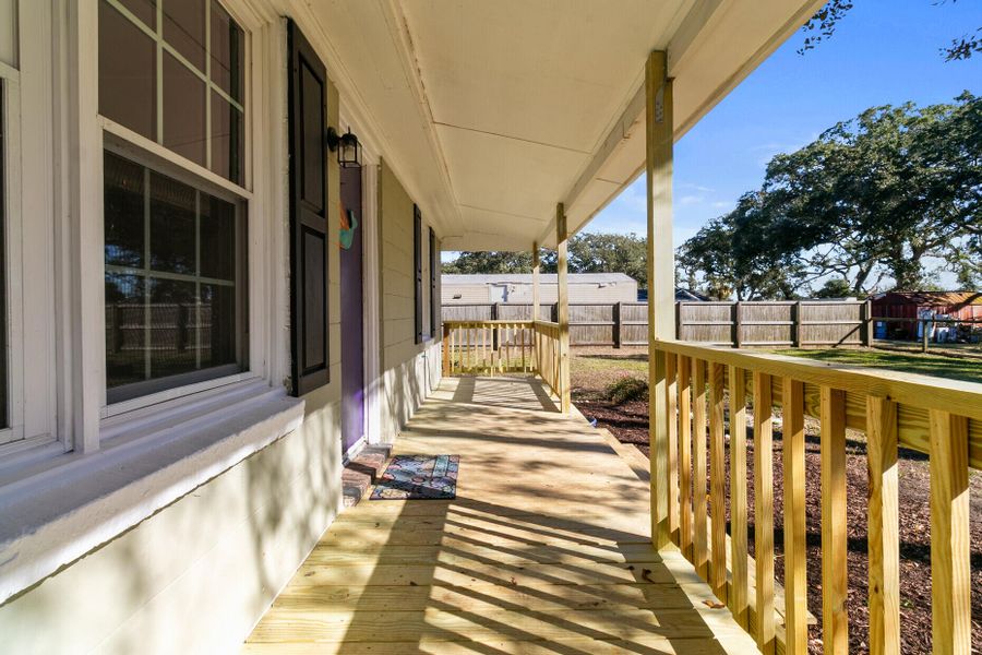 Exterior details and patio area of a home in , Charleston (Image 3). Exterior details and patio area of a home in , Charleston (Image 3).