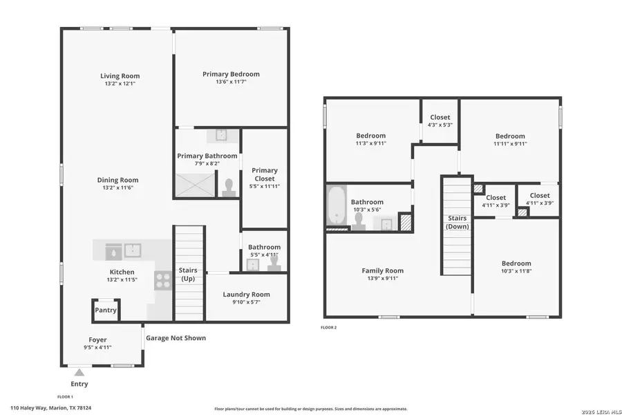 2D floor plan layout of this home in Grace Valley, Marion, TX (Image 4).