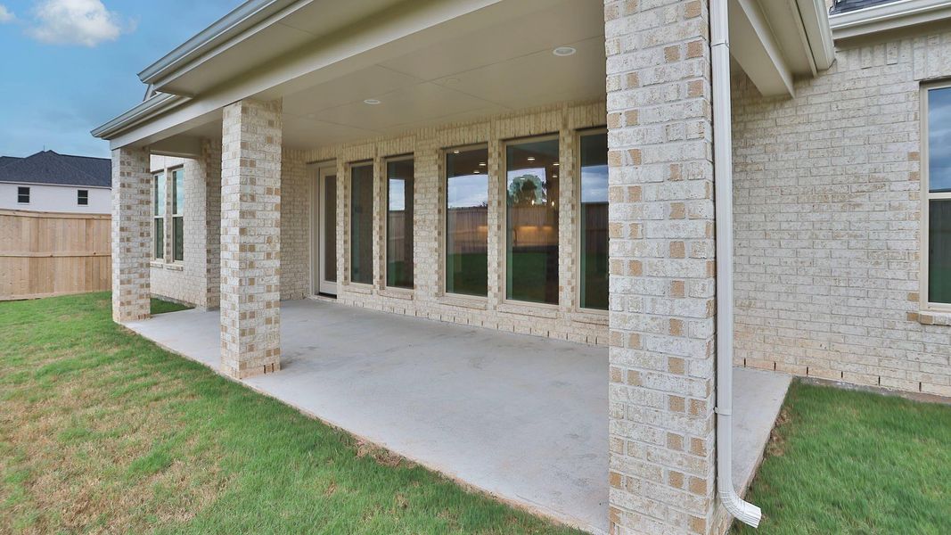 Exterior details and patio area of a home in Audubon, Magnolia (Image 2). Exterior details and patio area of a home in Audubon, Magnolia (Image 2).