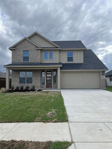 Front exterior of a new home in , Josephine, TX, highlighting curb appeal (Image 1). Front exterior of a new home in , Josephine, TX, highlighting curb appeal (Image 1).