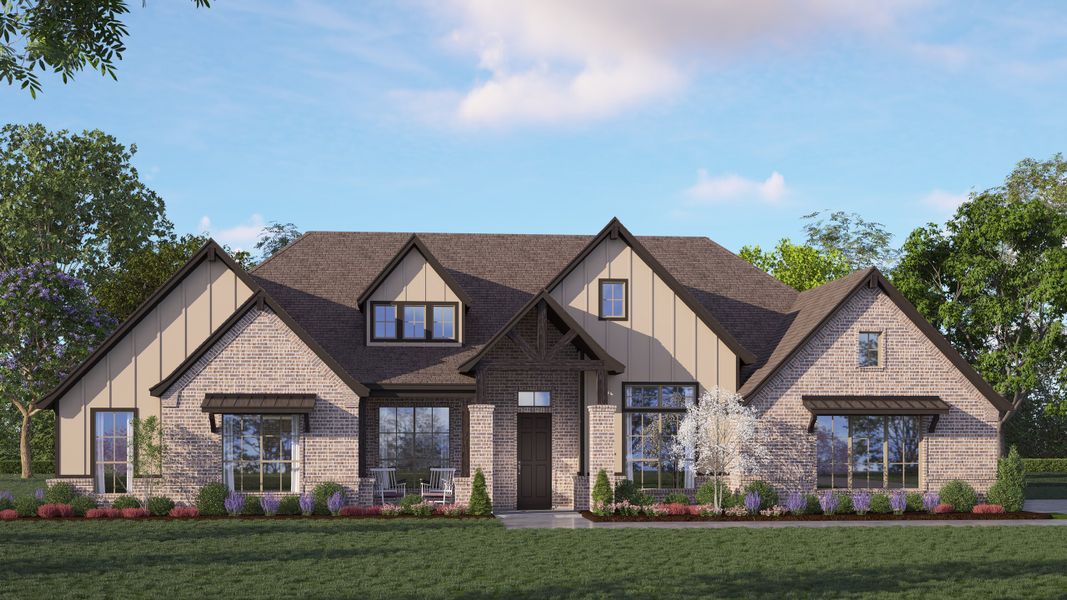 Representative exterior photo of a completed home built from the Concept 3634 by Landsea Homes in Paloma Ranch, New Fairview, TX (Image 8).