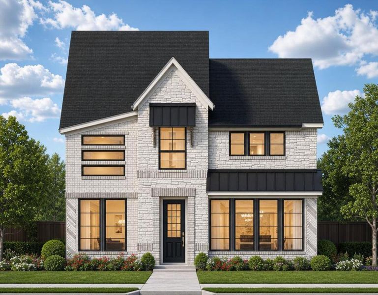 Representative exterior photo of a completed home built from the Royal Bradford by Grand Homes in Trails at Cottonwood Creek, Rowlett, TX (Image 18). Representative exterior photo of a completed home built from the Royal Bradford by Grand Homes in Trails at Cottonwood Creek, Rowlett, TX (Image 18).