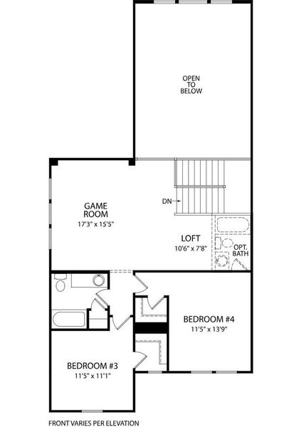 2D floor plan layout of this home in Provence - 60', Austin, TX (Image 3). 2D floor plan layout of this home in Provence - 60', Austin, TX (Image 3).