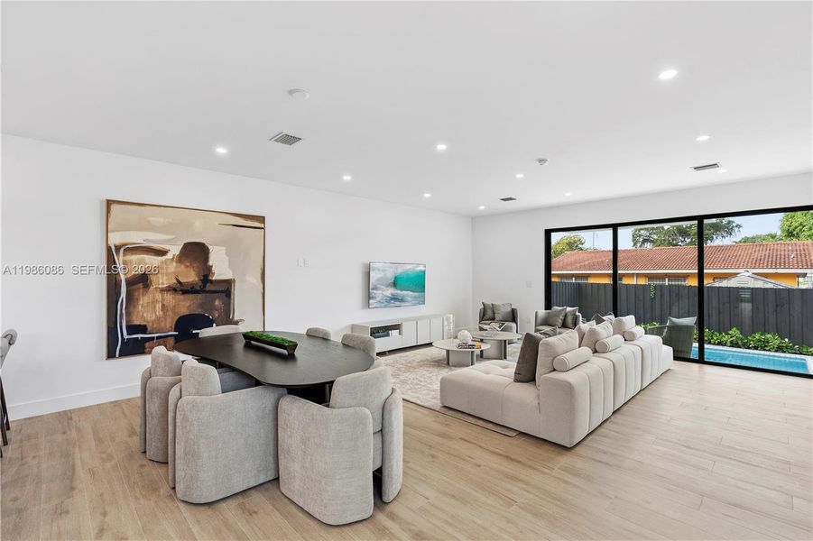 Furnished interior view inside a new home in , Miami (Image 8). Furnished interior view inside a new home in , Miami (Image 8).