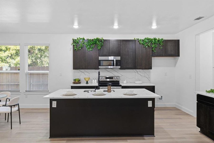Furnished interior view inside a new home in , Dallas (Image 7).