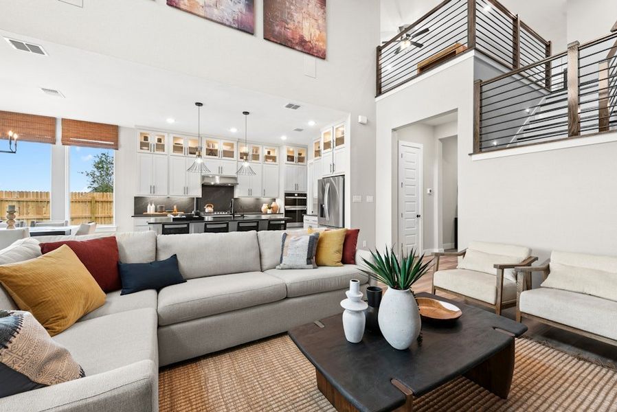 Representative furnished interior of a home built from the Oltorf by Scott Felder Homes in University Heights, Round Rock (Image 6). Representative furnished interior of a home built from the Oltorf by Scott Felder Homes in University Heights, Round Rock (Image 6).