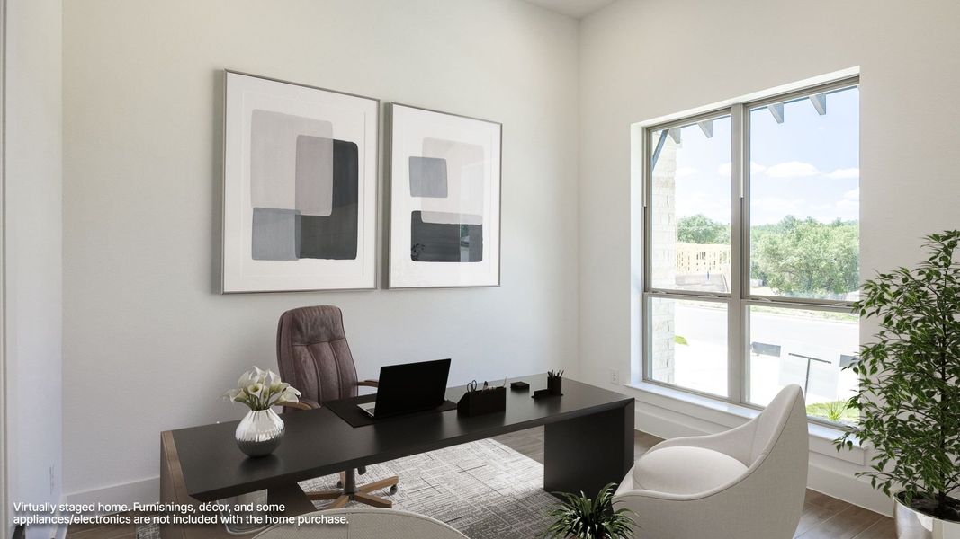 Furnished interior view inside a new home in Parkside on the River West, Georgetown (Image 9).