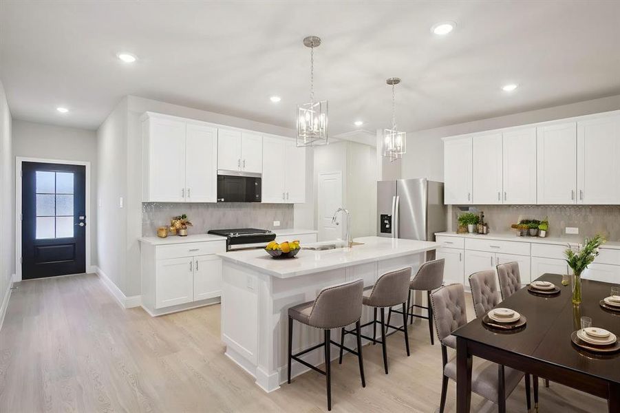 Furnished interior view inside a new home in Parks at Foster Crossing - Spring Series, Anna (Image 10).
