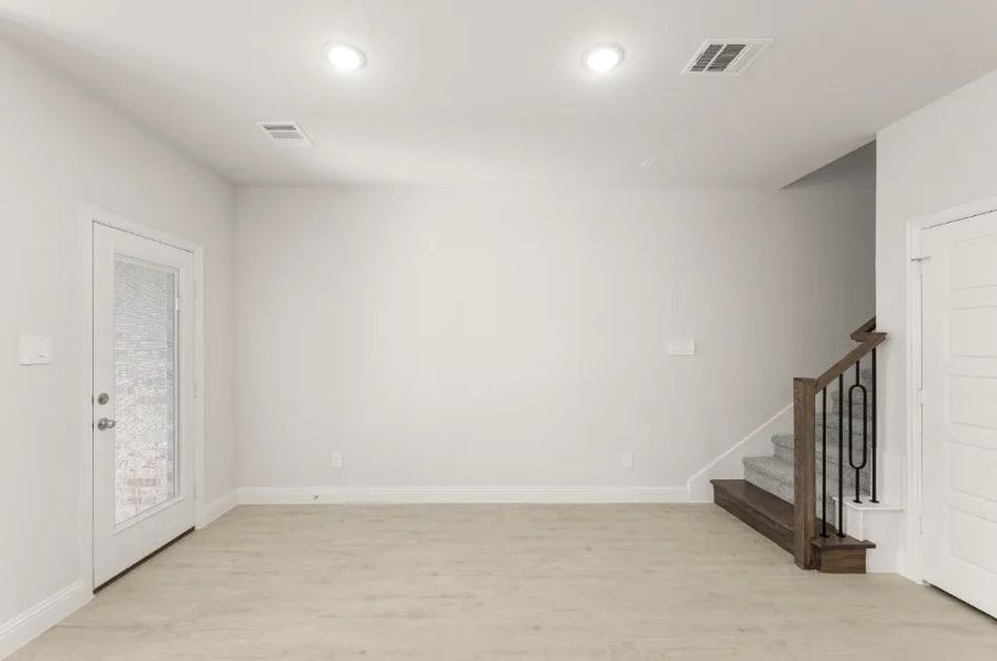 Front exterior of a new home in Sereno Oaks at Buckner Terrace, Dallas, TX, highlighting curb appeal (Image 22).