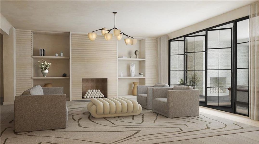 Furnished interior view inside a new home in , Atlanta (Image 13). Furnished interior view inside a new home in , Atlanta (Image 13).