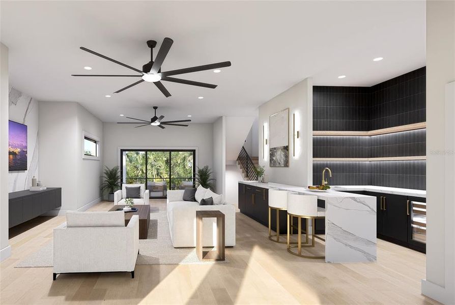 Furnished interior view inside a new home in , Tampa (Image 6).