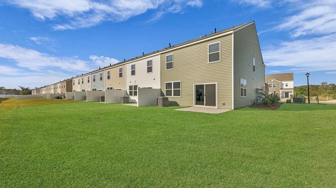 Exterior details and patio area of a home in Carolina Groves Townhomes, Moncks Corner (Image 16).