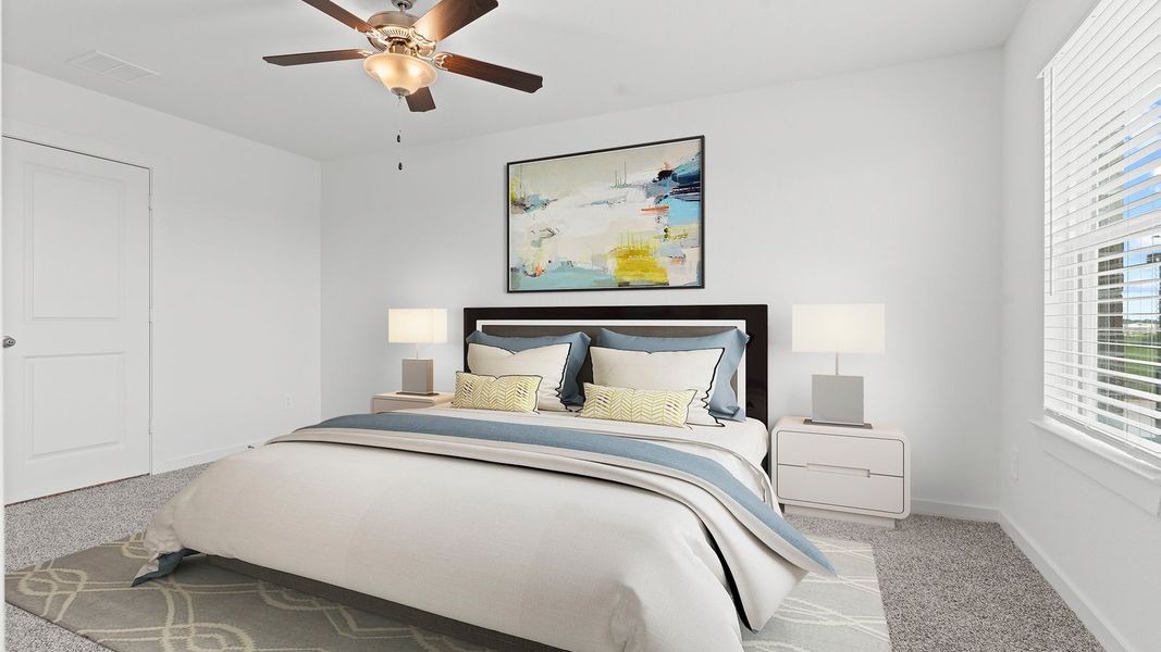 Furnished interior view inside a new home in Lexington Village, Missouri City (Image 38). Furnished interior view inside a new home in Lexington Village, Missouri City (Image 38).