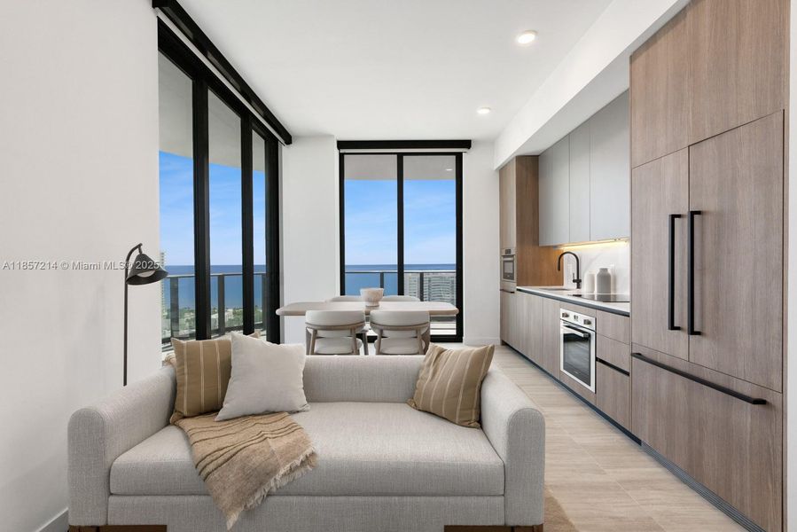 Furnished interior view inside a new home in , Miami Beach (Image 7).