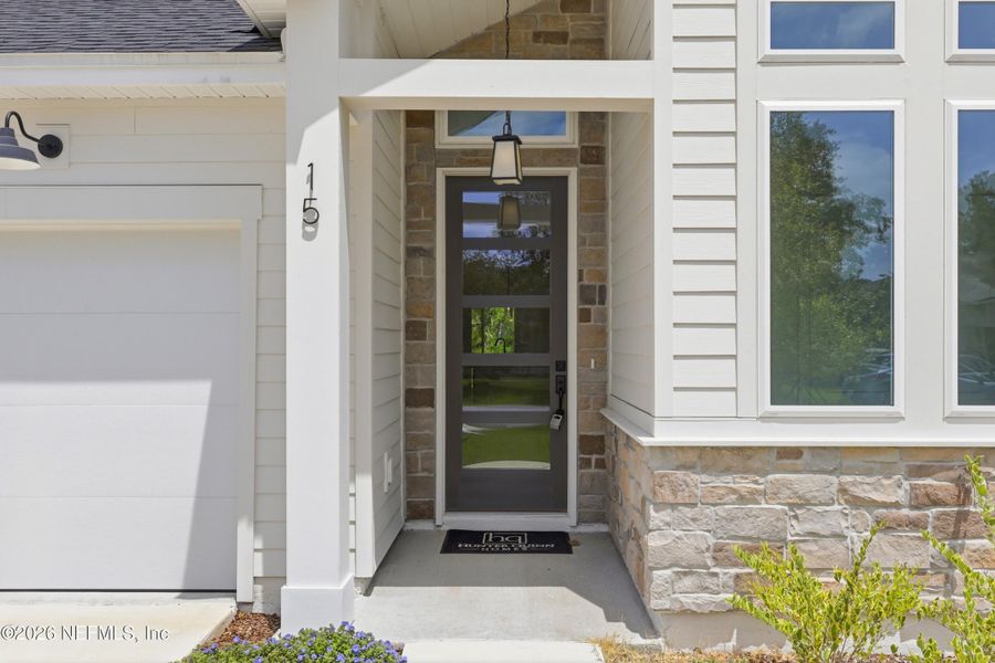 Exterior details and patio area of a home in Palm Coast Homes, Palm Coast (Image 30).