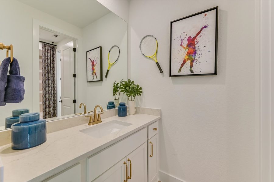 Representative furnished interior of a home built from the Bandera II by Giddens Homes in Whispering Wind, Bertram (Image 65).