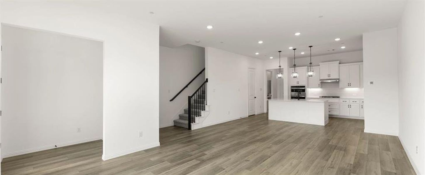 Open Kitchen-Living-Dining Room featuring the Harmony Collection