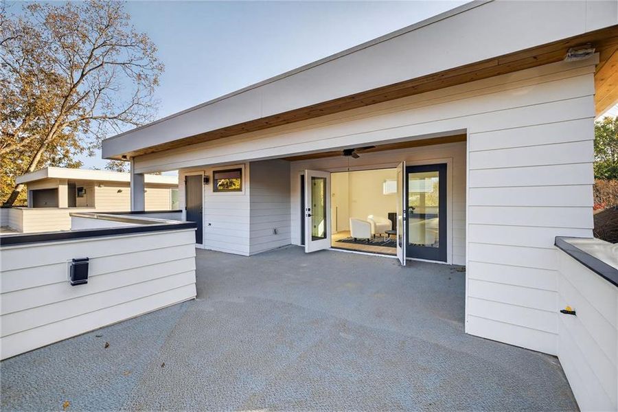 Exterior details and patio area of a home in , Atlanta (Image 2).
