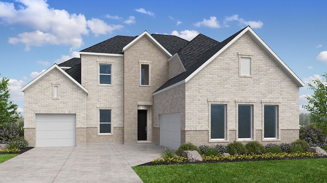 Representative exterior photo of a completed home built from the Coral by Taylor Morrison in The Ridge at Northlake, Argyle, TX (Image 15). Representative exterior photo of a completed home built from the Coral by Taylor Morrison in The Ridge at Northlake, Argyle, TX (Image 15).