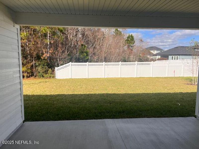 Exterior details and patio area of a home in Silver Landing at SilverLeaf, St. Augustine (Image 2). Exterior details and patio area of a home in Silver Landing at SilverLeaf, St. Augustine (Image 2).