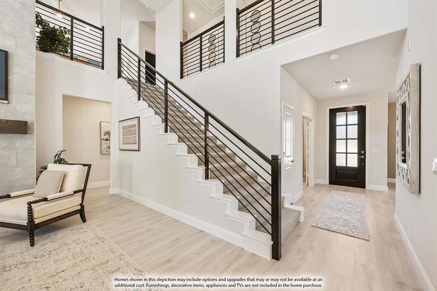Furnished interior view inside a new home in ArrowBrooke, Aubrey (Image 36).