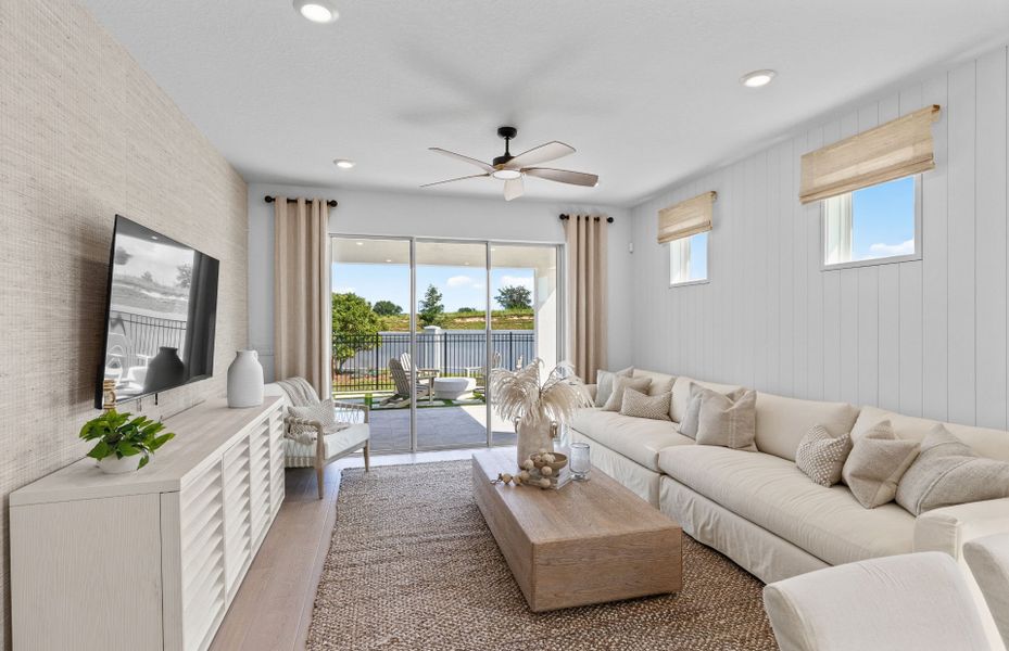 Representative furnished interior of a home built from the Contour by Del Webb in Del Webb Lakehaven, Clermont (Image 7). Representative furnished interior of a home built from the Contour by Del Webb in Del Webb Lakehaven, Clermont (Image 7).