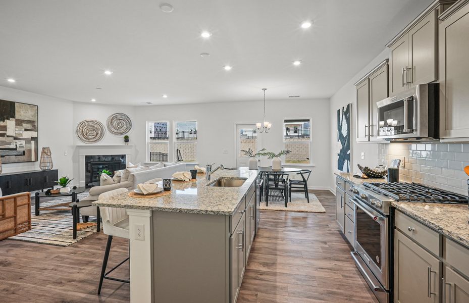 Furnished interior view inside a new home in Parkside Crossing, Charlotte (Image 7).