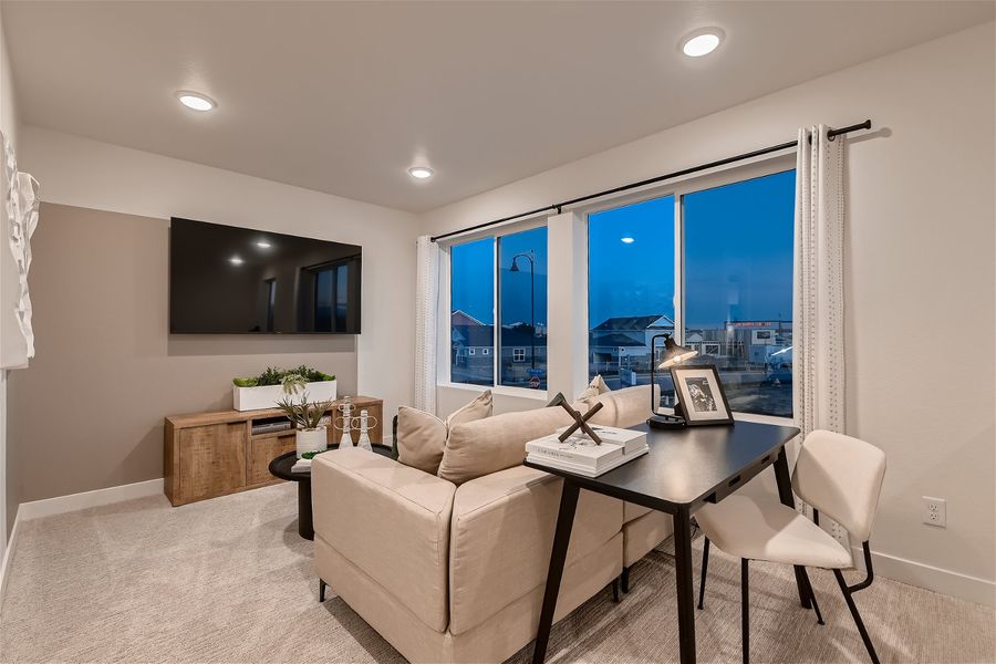 Representative furnished interior of a home built from the Castlewood by Landsea Homes in Parkway at Prairie Center Village, Brighton (Image 7).