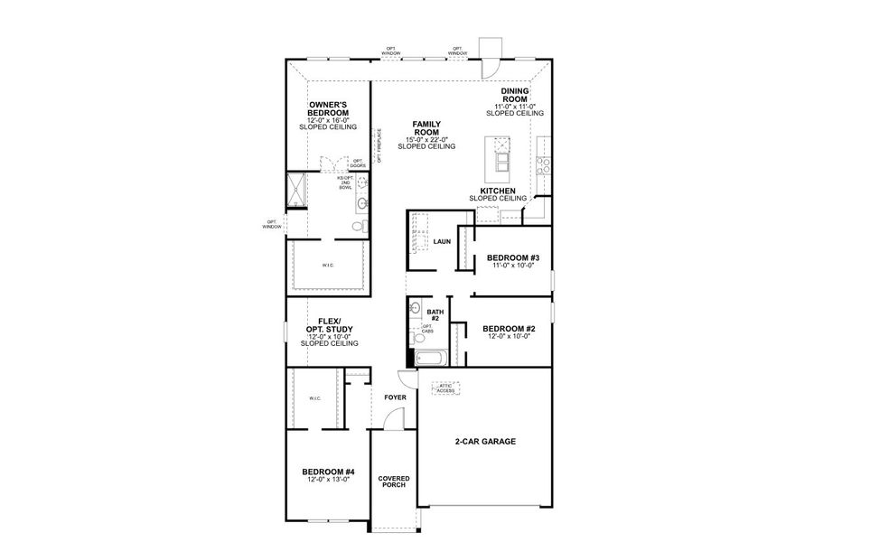 2D floor plan layout of this home in Woodstone, Providence Village, TX (Image 3). 2D floor plan layout of this home in Woodstone, Providence Village, TX (Image 3).
