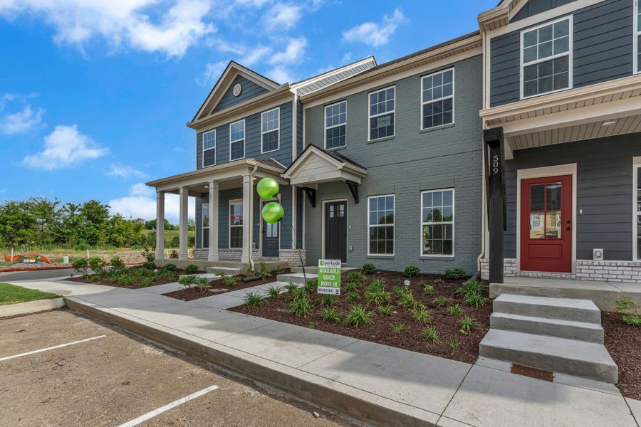 Front exterior of a new home in Oxford Station, Gallatin, TN, highlighting curb appeal (Image 2).