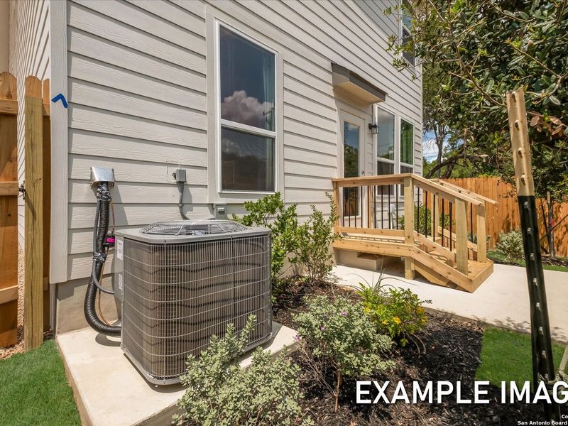 Exterior details and patio area of a home in Meadows at Oak Creek, San Antonio (Image 3). Exterior details and patio area of a home in Meadows at Oak Creek, San Antonio (Image 3).