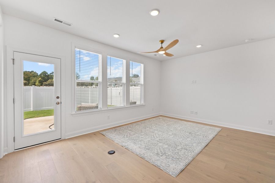 Representative unfurnished interior of a home built from the The Juniper by RobuckHomes in Kennebec Crossing, Angier (Image 74).