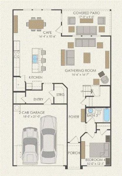 Pulte Homes, Saddlebrook floor plan