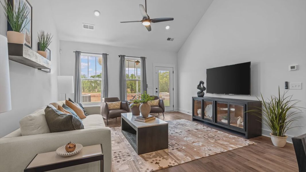 Furnished interior view inside a new home in Village at Midway, Anderson (Image 10). Furnished interior view inside a new home in Village at Midway, Anderson (Image 10).